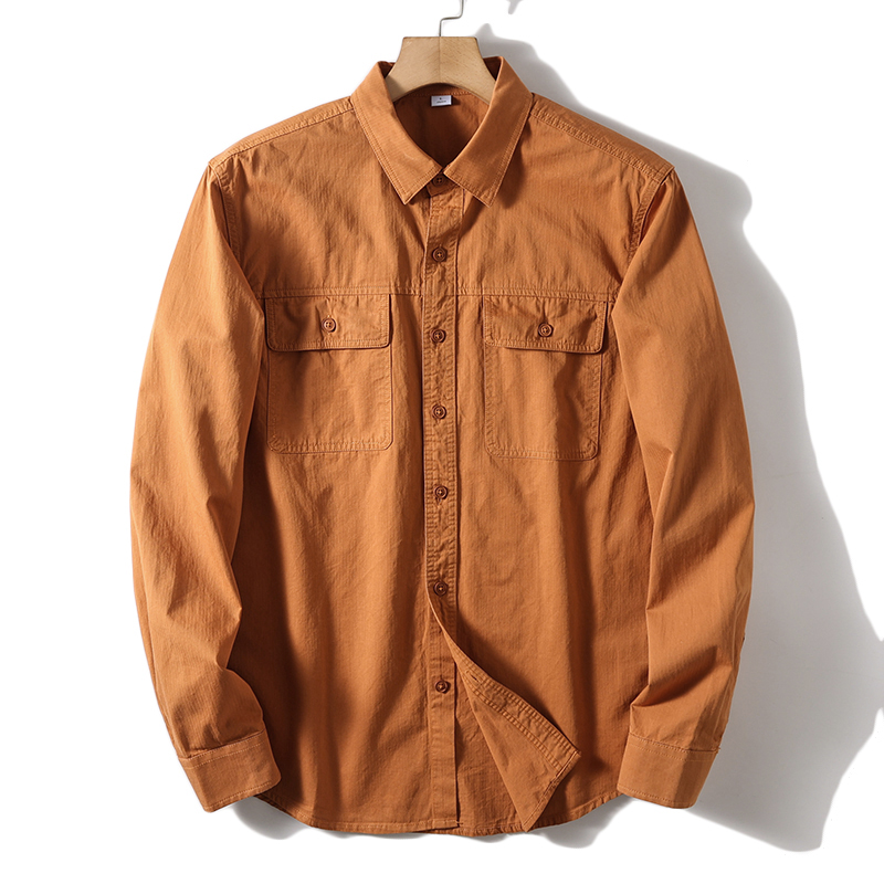 Oxford Cotton Casual Shirt Business - Yeni erkek iş moda rahat gün
