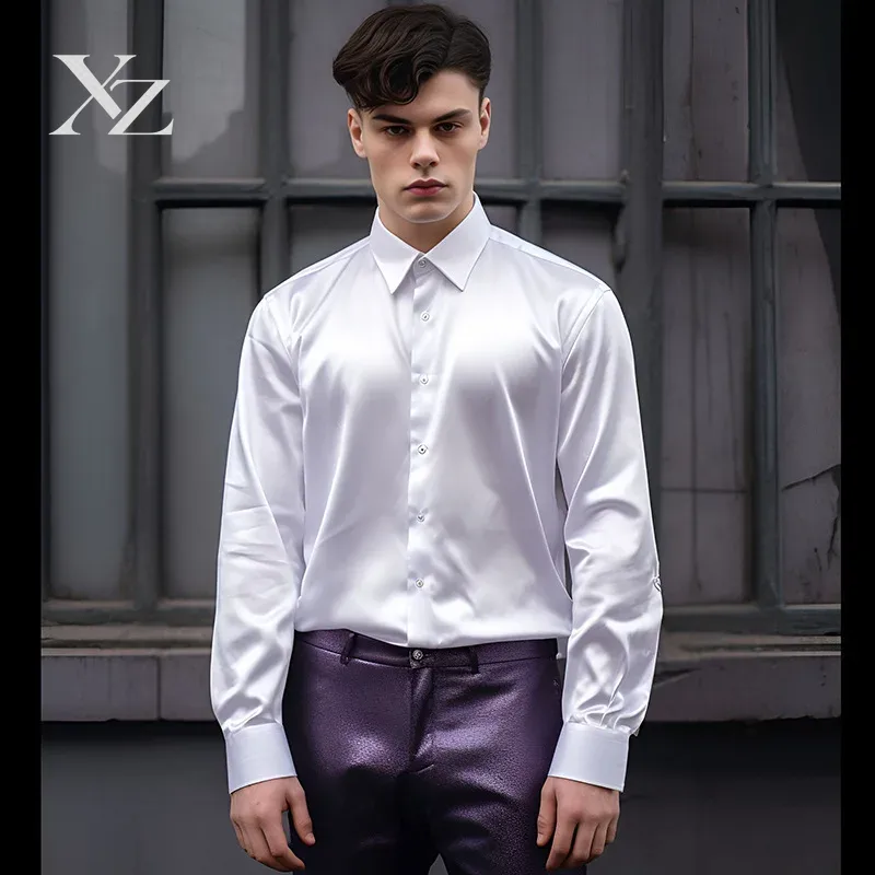 Erkek Saten İpek Gibi Parlak v - Mens Satin Silk Dress Shirt incelemesi ve fiyatı