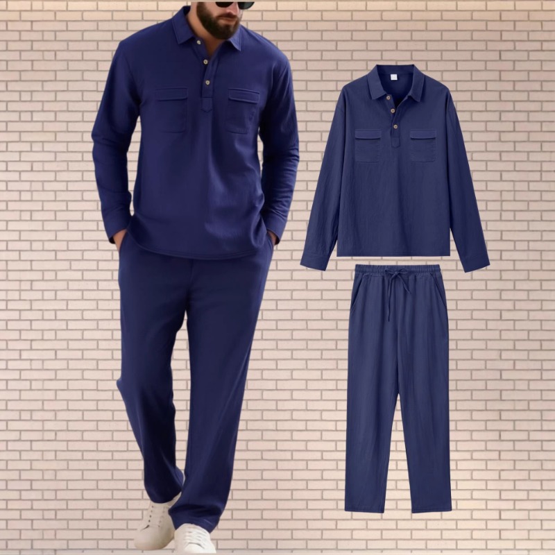 Erkek Keten Karışımlı İki Parç - Mens Linen Shirt Long Sleeve incelemesi ve fiyatı